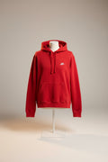 La Fabrique du Style 2.0 - Sweat à capuche Nike rouge écarlate en coton doux, taille S, avec logo blanc discret.